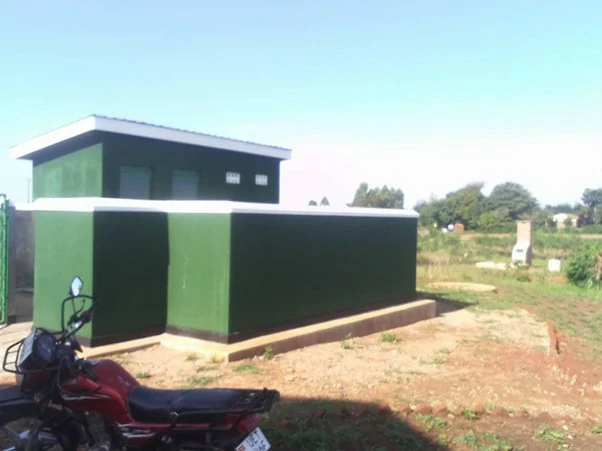 Construction of 2 Stance latrine at Nakaloke Town Council in Mbale
